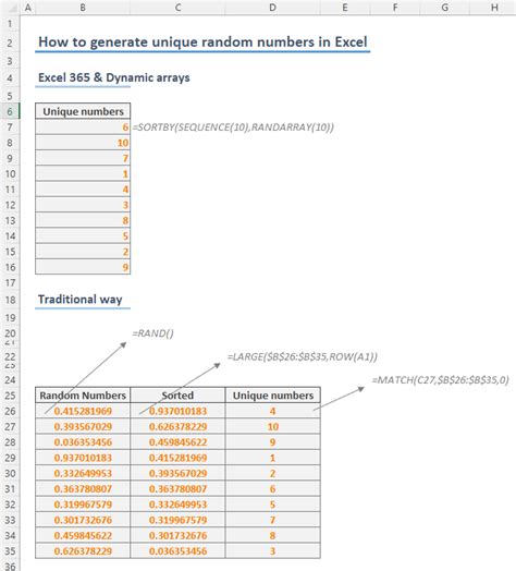 Generate random & unique numbers [How to] .